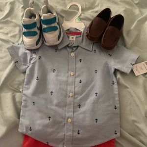 Size 5 shoes and outfit 18 months.